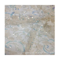 off beige color sequins tulle lace fabric